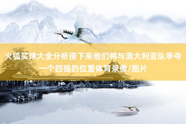 火狐买球大全分析接下来他们将与澳大利亚队争夺一个四强的位置体育录像/图片